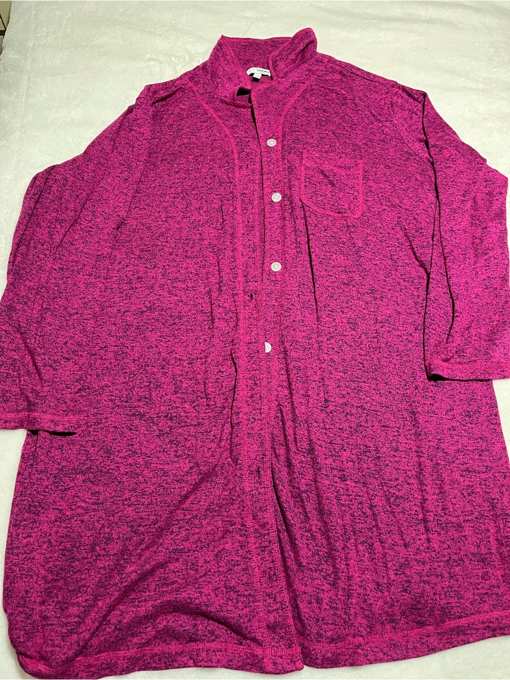 Sonoma Women's Long Button-Front Knit Cardigan